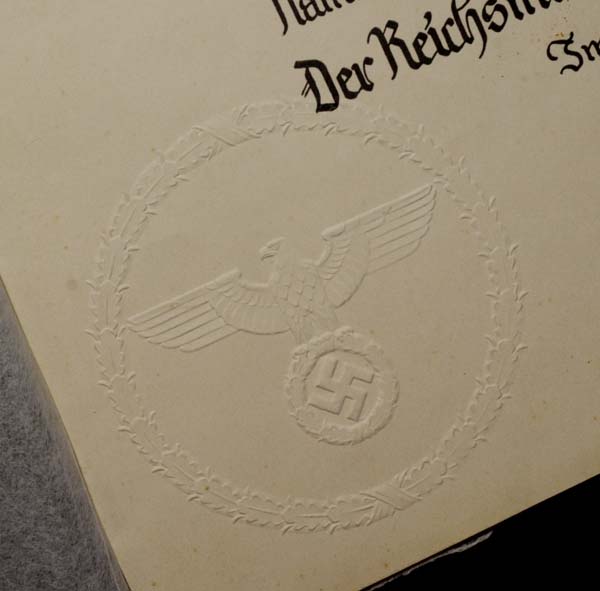 Reinhard Heydrich | SS General & Security Chief | Signed Citation | Extreme Rarity.