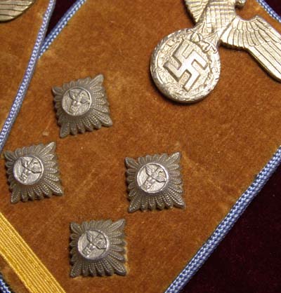 NSDAP  Collar Patches. Ortsgruppen Obergemeinschaftsleiter. Matched Pair.