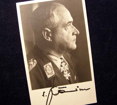 Luftwaffe General Ritter Von Greim Signed Photograph From Membership Book.