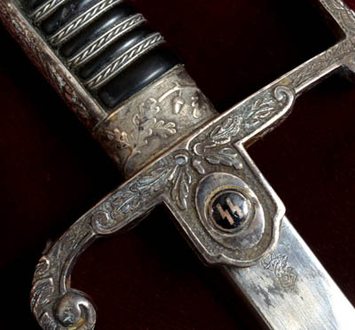 SS Officer 'Silver Hilt' Sword | E.Pack & Sohne | Runes emblem.