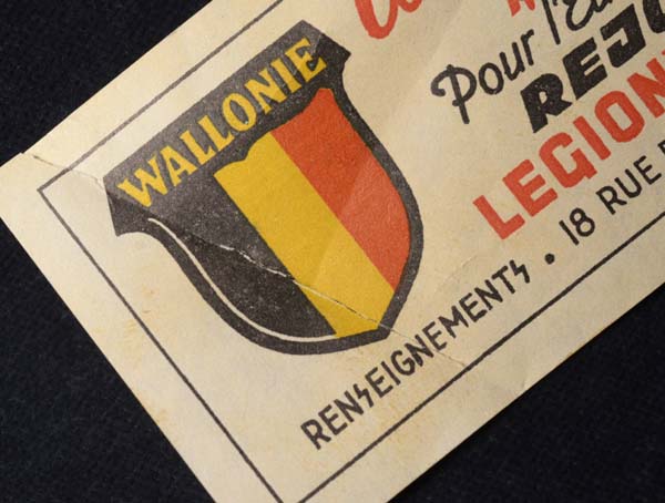 Wallonie SS Recruiting Sticker