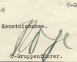 An SS-Obergruppenfuehrer Oswald Pohl Signed Document