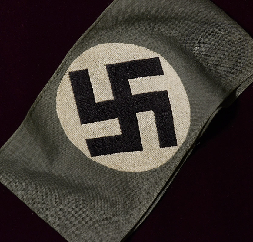 NSDAP Stahlhelm Armband | Early 'Mirror Swastika' Issue 