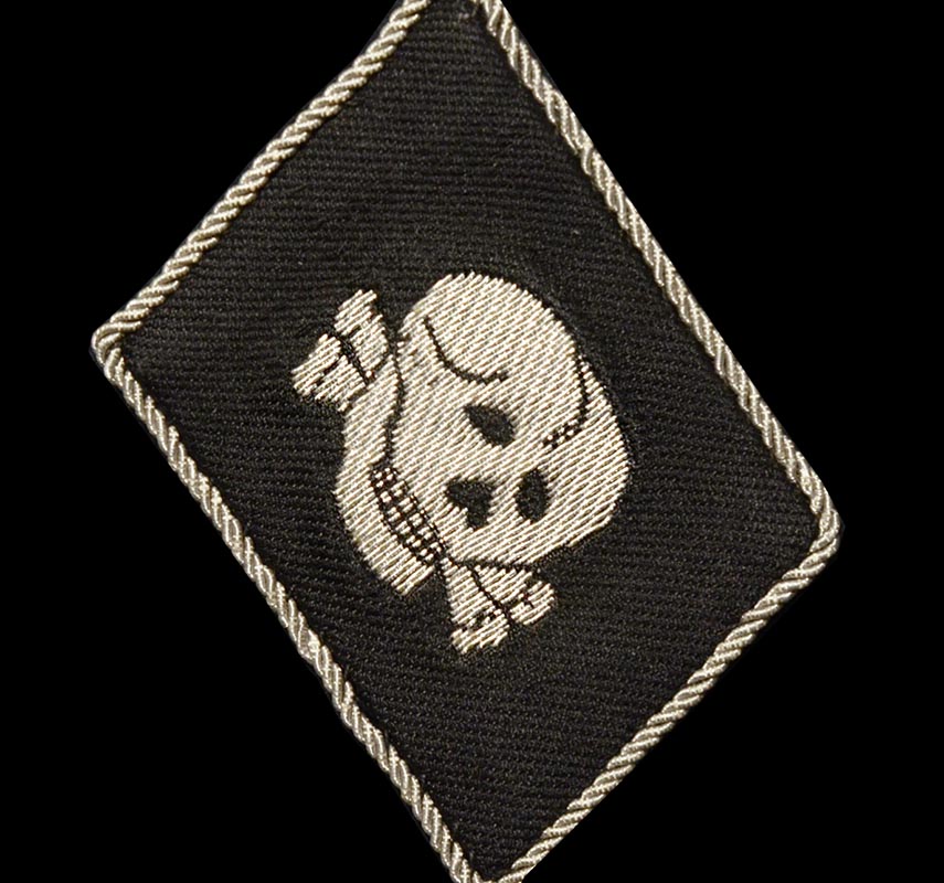 SS Totenkopf Officer 'Flatwire' Collar Patch | Extreme Rarity
