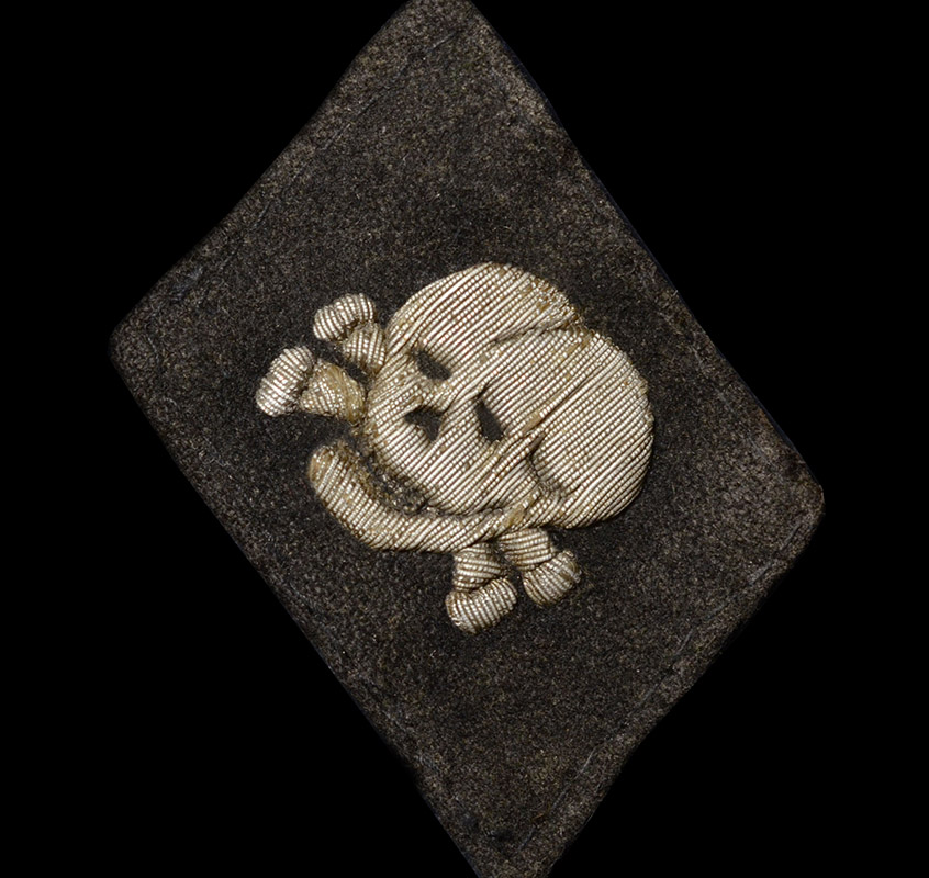 SS Totenkopf NCO Left-facing Horizontal Patch | Service Used | Rarity