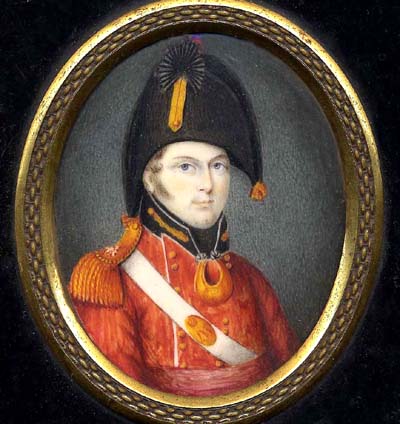 Military Portrait Miniature by Albin Roberts Burt. 