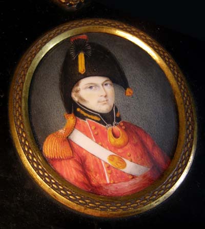 Military Portrait Miniature by Albin Roberts Burt. 