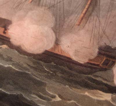 1794. Capture of The Castor. Jenkins' Naval Achievements. Aquatint 1817