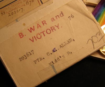 WWI Medal Pair. Boxed. Middlesex Regiment.