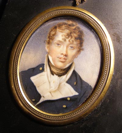 Naval Portrait Miniature | Midshipman. William Wood. 1804. 
