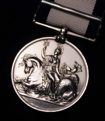 Naval General Service Medal. Guadaloupe &  Algiers Clasps. 