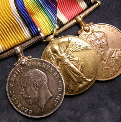 RFC Medal Trio. 12 Squadron. 3 Kills. Captain.
