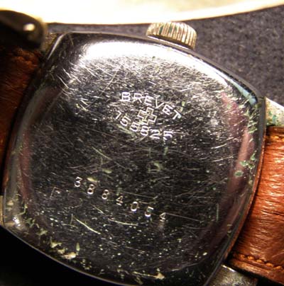 WW2 'Aeroplane'  Watch.  Brevet 155825. 