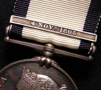 Naval General Service Medal. 4th Novr Clasp. Provenance.