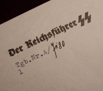 Heinrich Himmler |Reichsfuhrer-SS| Signature.