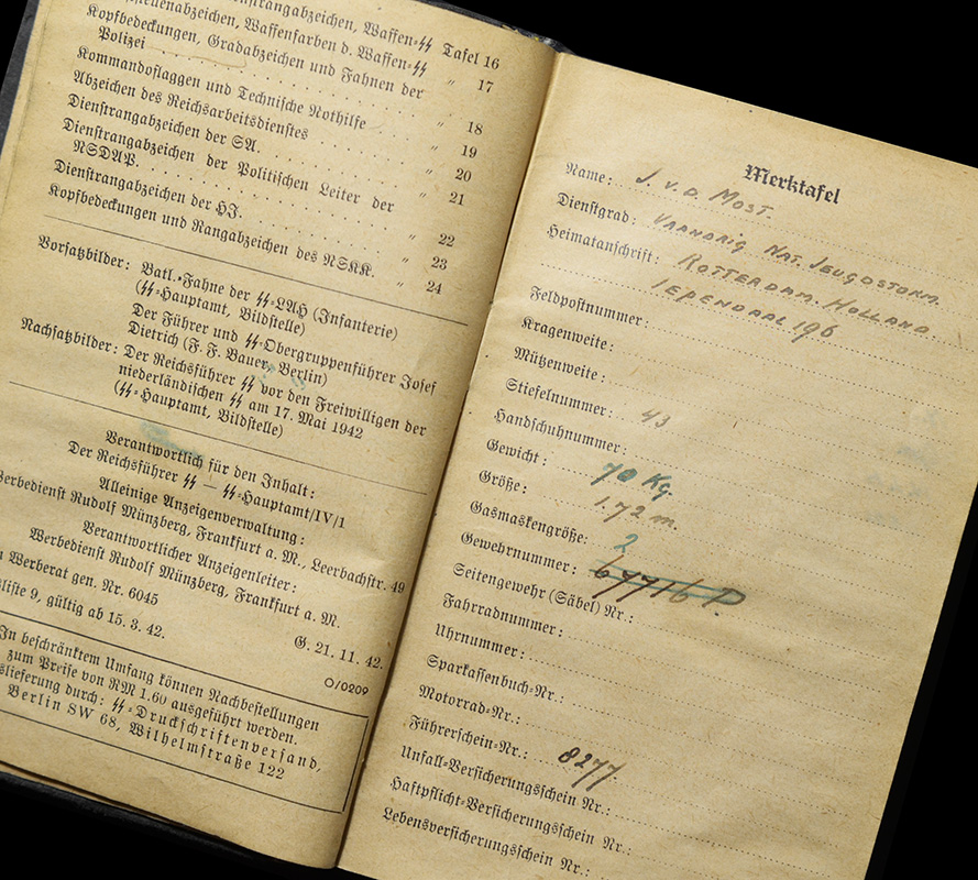 Dutch Waffen-SS Soldier | Personal Diary |Museum Interest.