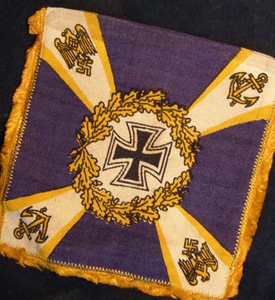 Kriegsmarine Table Pennant With Kriegsmarine Standard Design. 