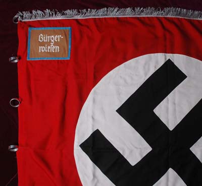 NSDAP Flag. Ortsgruppe Brger-Wiesen. Provenance.