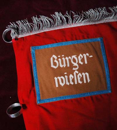 NSDAP Flag. Ortsgruppe Brger-Wiesen. Provenance.