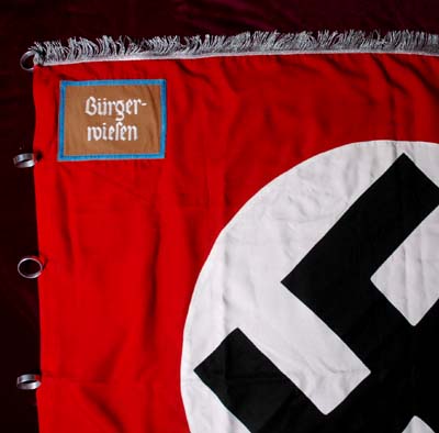 NSDAP Flag. Ortsgruppe Brger-Wiesen. Provenance.