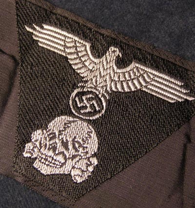 Waffen-SS Skull Insignia. Cloth Skull, Eagle & Swastika. Panzer M43. 