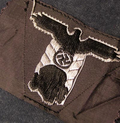 Waffen-SS Skull Insignia. Cloth Skull, Eagle & Swastika. Panzer M43. 