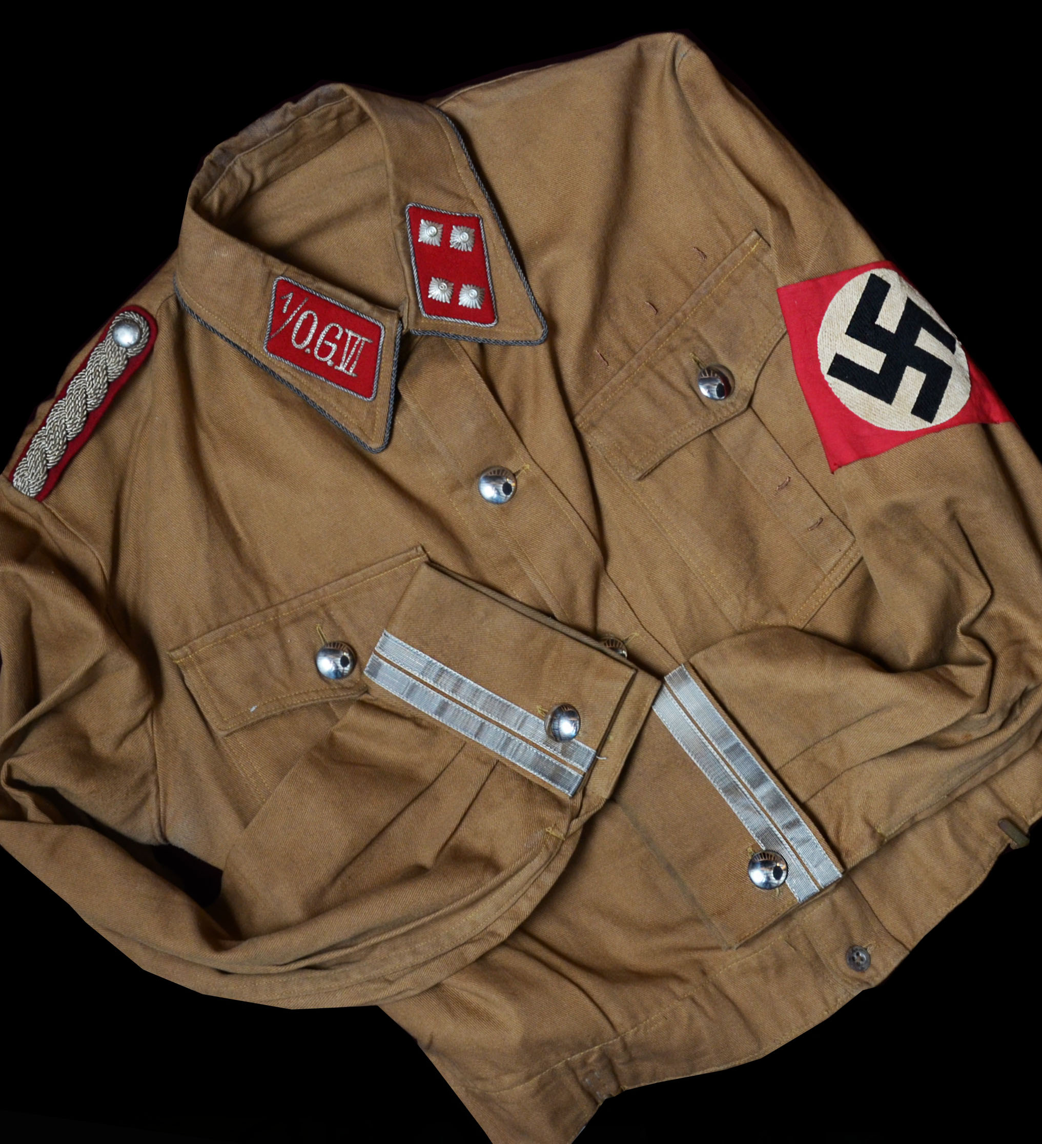 SA 'Obergruppe Leader' Brown Shirt Rank Of Sturmbannfuhrer.