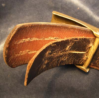 Prussian OR/NCO Leather Belt With Brass Buckle