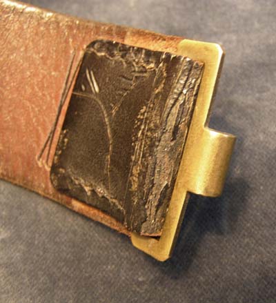 Prussian OR/NCO Leather Belt With Brass Buckle