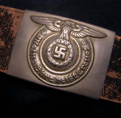 Allgemeine-SS  Buckle (O & C). Nickel-Silver. Matching SS Marked Belt.