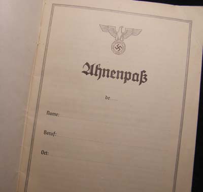 Ahnenpass |NSDAP Family History Book