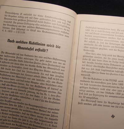 Ahnenpass |NSDAP Family History Book