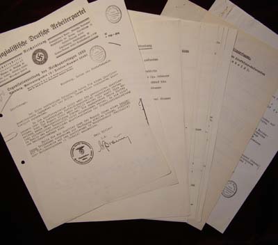 NSDAP Reichsparteitages Document. Brown House.