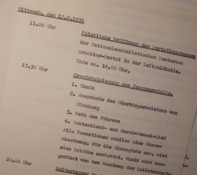 NSDAP Reichsparteitages Document. Brown House.