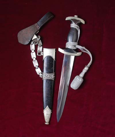 SS Chained Dagger. 1936 Pattern. Type 2. Solid Nickel-Silver Fittings.