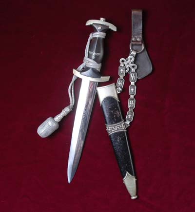 SS Chained Dagger. 1936 Pattern. Type 2. Solid Nickel-Silver Fittings.