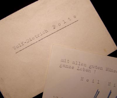 Reichsfuhrer-SS Himmler Hand Signed Calling Card.