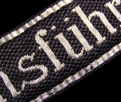 Allgemeine-SS Officers Reichsfuhrung-SS 'Flatwire' Machine-Embroidered Cuff Title.