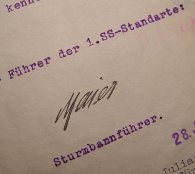 Friedrich Jeckeln | SS General | Signature.