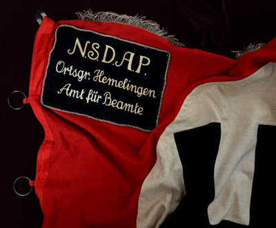 NSDAP Flag | Ortsguppe Hemelingen |  Admin- Office | Static Swastika. 