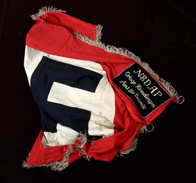 NSDAP Flag | Ortsguppe Hemelingen |  Admin- Office | Static Swastika. 
