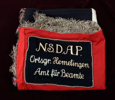 NSDAP Flag | Ortsguppe Hemelingen |  Admin- Office | Static Swastika. 
