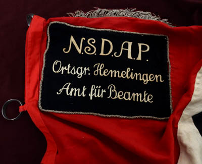 NSDAP Flag | Ortsguppe Hemelingen |  Admin- Office | Static Swastika. 