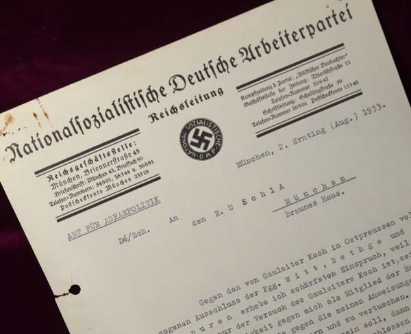 Richard Darre | SS General & Reichsleiter | Signature.