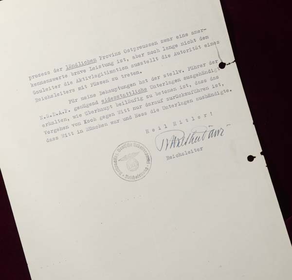 Richard Darre | SS General & Reichsleiter | Signature.