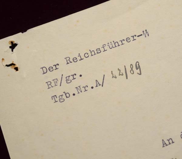 Heinrich Himmler | Reichsfuhrer-SS| Signature.