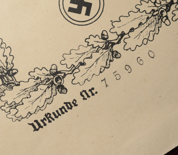 SS-General Wilhelm Reinhard | Freikorps Citation| Signature.