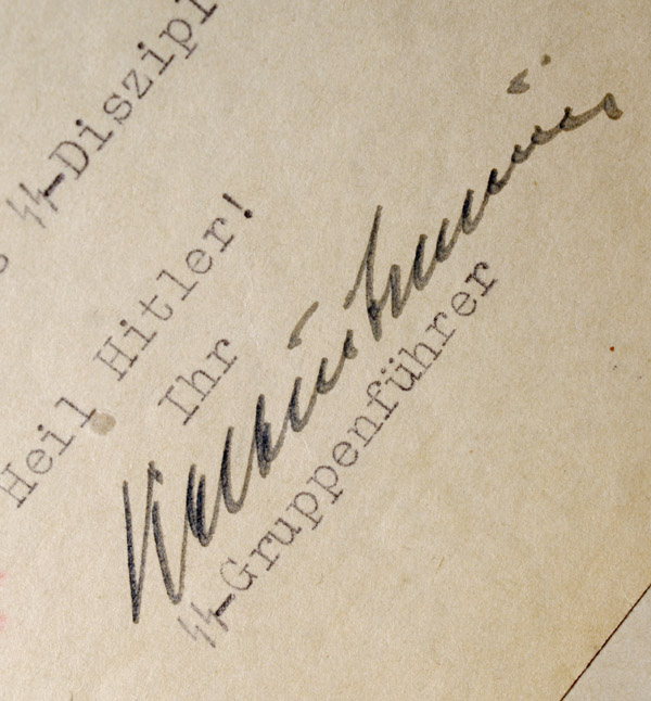 SS General Kaltenbrunner | Signature | Important Content.