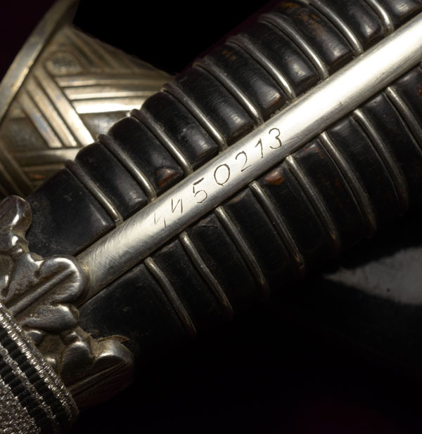 SS Officer Sword | Nickel Silver | SS Portepee | Numbered