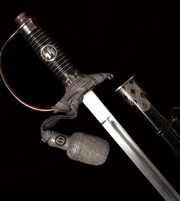 SS Officer Sword | Nickel Silver Plated | SS Portepee | Discounted